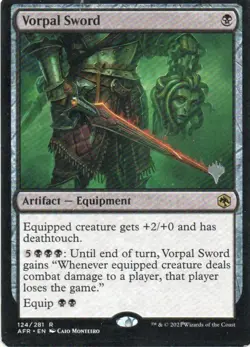MTG: Adventures in the Forgotten Realms: Promo Pack Vorpal Sword: LP Condition - Image 1