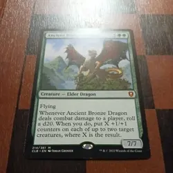 Mtg Ancient Bronze Dragon NM/M Battle for Baldur's Gate Mythic Rare 214 Non Foil - Image 2