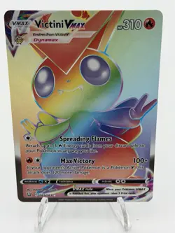 Pokemon Victini VMAX Secret Rare Holo SWSH05: Battle Styles 2021 165/163 NM - Image 1