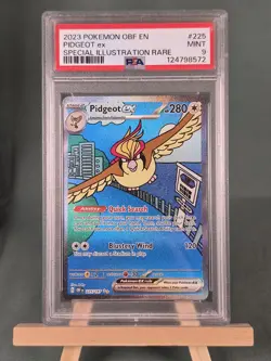 Pokemon 2023 Pidgeot ex OBF Special Illustration Rare Holo #225 PSA 9 English - Image 1