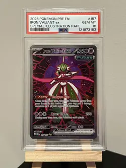 Iron Valiant Ex 157/131 SIR - PSA 10 - 2025 Pokemon Pre-En Prismatic Evolutions - Image 1