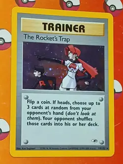 Pokemon TCG the Rockets Trap Holo Rare Gym Heroes 19/132 LP - Image 3