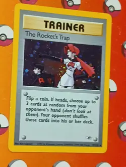 Pokemon TCG the Rockets Trap Holo Rare Gym Heroes 19/132 LP - Image 4