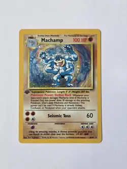 1st Edition Machamp HOLO #8/102 1999 Pokemon Base Set - Image 1