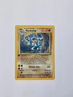 1st Edition Machamp HOLO #8/102 1999 Pokemon Base Set - Image 2