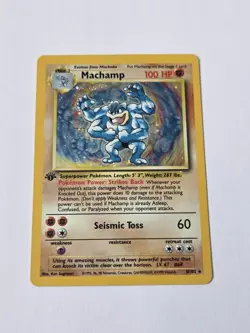 1st Edition Machamp HOLO #8/102 1999 Pokemon Base Set - Image 4