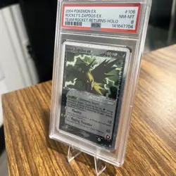 PSA 8 NM Rocket's Zapdos ex 2004 EX Team Rocket Returns 106/109 Holo Pokemon - Image 5