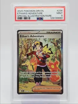 ETHAN'S ADVENTURE 2025 POKEMON DESTINED RIVALS SIR FA 236/182 PSA 9 Q0004 - Image 1