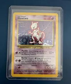 Pokemon TCG Mewtwo Base Set 10/102 Holo 1999-2000 Wizards Base Set Copyright... - Image 1