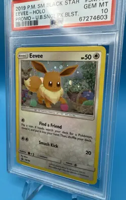 2019 Pokemon SM Black Star Promo #SM184 Eevee Holo PSA 10 GEM MINT - Image 4