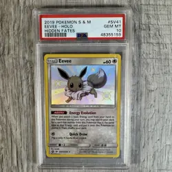 2019 Pokemon Eevee Holo Hidden Fates PSA 10 GEM MT - Image 1