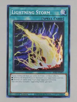 Yugioh Lightning Storm RA01-EN061 Super Rare 1st Ed NM Holo - Image 1