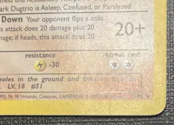 Pokemon Dark Dugtrio TCG Holo Card 6/82 Unlimited Team Rocket MP/HP - Image 5
