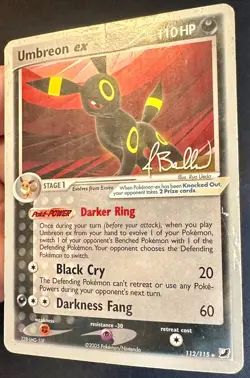 Umbreon ex 112/115 2006 World Championships Pokemon Card Non Holo Exclusive - Mp - Image 3