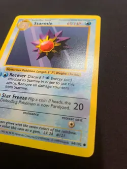 STARMIE (SHADOWLESS) - 064/102 - BASE SET - POKEMON CARD - LP - Image 3