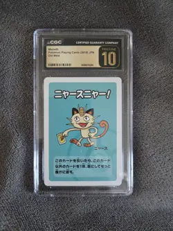 CGC 10 Pristine Meowth Old Maid 2019 Japanese Pokemon Card - Image 1
