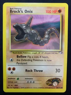 BROCK'S ONIX - 069/132 - GYM HEROES - POKEMON CARD - LP - Image 1