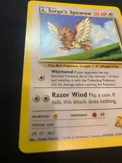LT. SURGE'S SPEAROW - 083/132 - GYM HEROES - POKEMON CARD - LP - Image 2