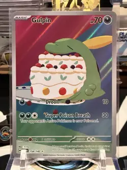 Gulpin 154/142 Sv07: Stellar Crown Pokemon Card TCG Illustration Rare Holo CO - Image 1