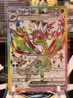 Pokemon TCG Flygon EX Holo Ultra Rare Card 222/191 Sv08: Surging Sparks CO - Image 1
