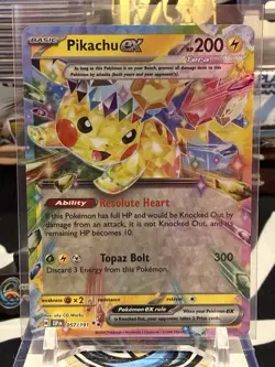 Pokemon Pikachu EX Double Rare Holo Card 057/191 Surging Sparks Nm CO - Image 1