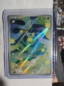 Budew 221/217 Ascended Heroes IR Illustration Rare Holo NM TCG Card Pokemon - Image 1