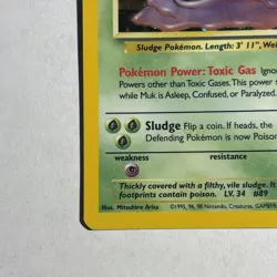 Pokemon TCG Muk Holo Rare Card 13/62 Fossil 1999 - Image 2