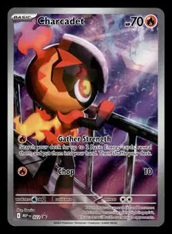 Charcadet MEP 022 Illustration Rare Black Star Promo Pokemon Card - Image 1