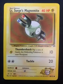 LT. SURGES MAGNEMITE - 080/132 - GYM HEROES - POKEMON CARD - LP - Image 1