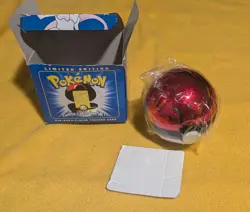 Pokemon Mewtwo 23K Gold Plated Card 1999 Burger King toy with PokeBall and Box - Image 4