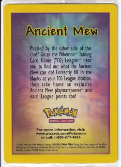 Sealed Ancient Mew Holo Promo Miscellaneous Cards & Products 1 NM - Image 1