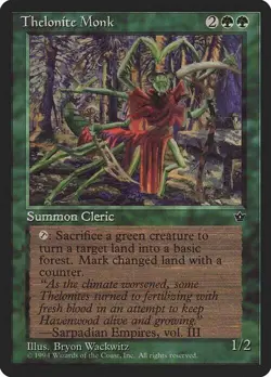 Magic The Gathering MTG THELONITE MONK Fallen Empires NM Near Mint - Image 1