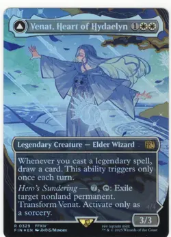 MAGIC MTG FINAL FANTASY FOIL: R 0329 HYDAELYN, THE MOTHERCRYSTAL + VENAT, HEART - Image 1