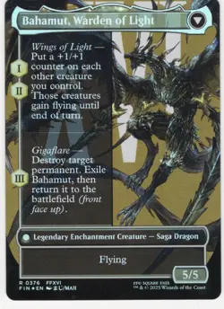 MAGIC MTG FINAL FANTASY FOIL: R 0376 DION, BAHAMUT'S DOMINANT + WARDEN OF LIGHT - Image 2