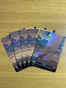 MTG Edge of Eternities Plains #0262 (Borderless) (FOIL) X1 And X4 Regular - Image 1