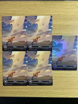 MTG Edge of Eternities Plains #0262 (Borderless) (FOIL) X1 And X4 Regular - Image 2