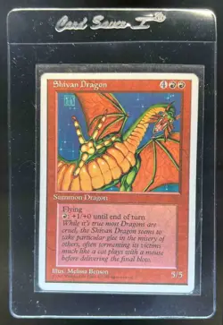 1993 Magic: The Gathering 4th Edition Beta Shivan Dragon #NNO - Image 1