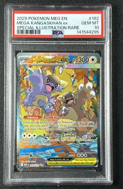 MEGA KANGASKHAN EX PSA 10 2025 POKEMON MEGA EVOLUTION #182/132 SIR GEM 295 - Image 1