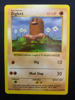 DIGLETT (SHADOWLESS) - 047/102 - BASE SET - POKEMON CARD - MP - Image 1
