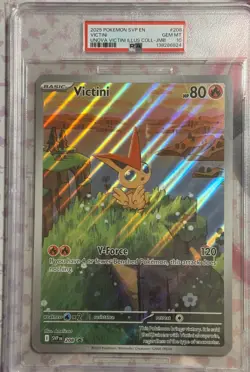 2025 POKEMON #208 Victini JUMBO - Unova Illustration Collection PSA 10 - Image 1