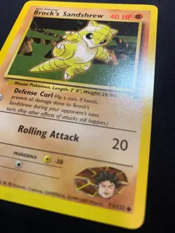 BROCK'S SANDSHREW - 071/132 - GYM HEROES - POKEMON CARD - LP - Image 3