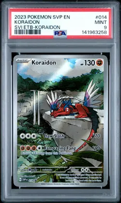 2023 POKEMON SVP EN-SV BLACK STAR PROMO #014 KORAIDON PSA 9 - Image 1