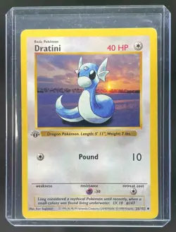 1999 Pokemon 1st Edition Dratini Shadowless #26/102 - Image 1