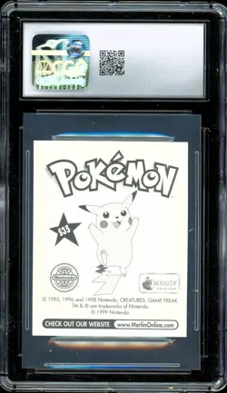 1998 Topps Pokemon Merlin Stickers SPECIAL GLITTER #S35 Jessie ~ CGC 10 GEM - Image 2