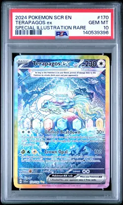 2024 POKEMON SCR EN-STELLAR CROWN SPECIAL ILLUSTRATION RARE TERAPAGOS EX PSA 10 - Image 1