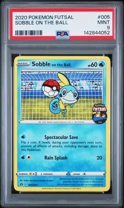 2020 POKEMON FUTSAL #005 SOBBLE ON THE BALL PSA 9 - Image 1