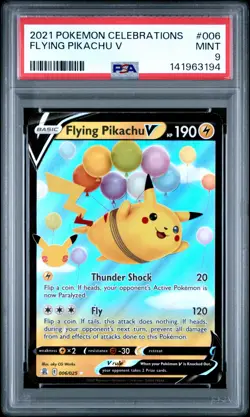 2021 POKEMON CELEBRATIONS #006 FLYING PIKACHU V PSA 9 - Image 1
