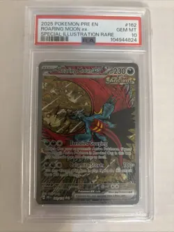 2025 POKEMON PRE SPECIAL ILLUSTRATION RARE #162 ROARING MOON EX PSA 10 - Image 1