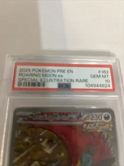 2025 POKEMON PRE SPECIAL ILLUSTRATION RARE #162 ROARING MOON EX PSA 10 - Image 3