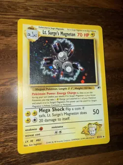 Pokemon TCG Lt. Surge's Magneton Gym Heroes 8/132 Holo Unlimited Rare - Image 1